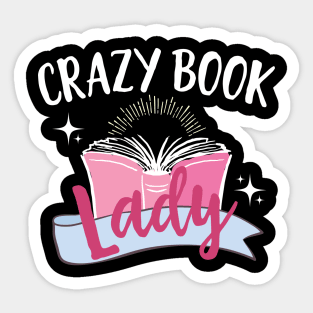 Crazy Book Lady Sticker